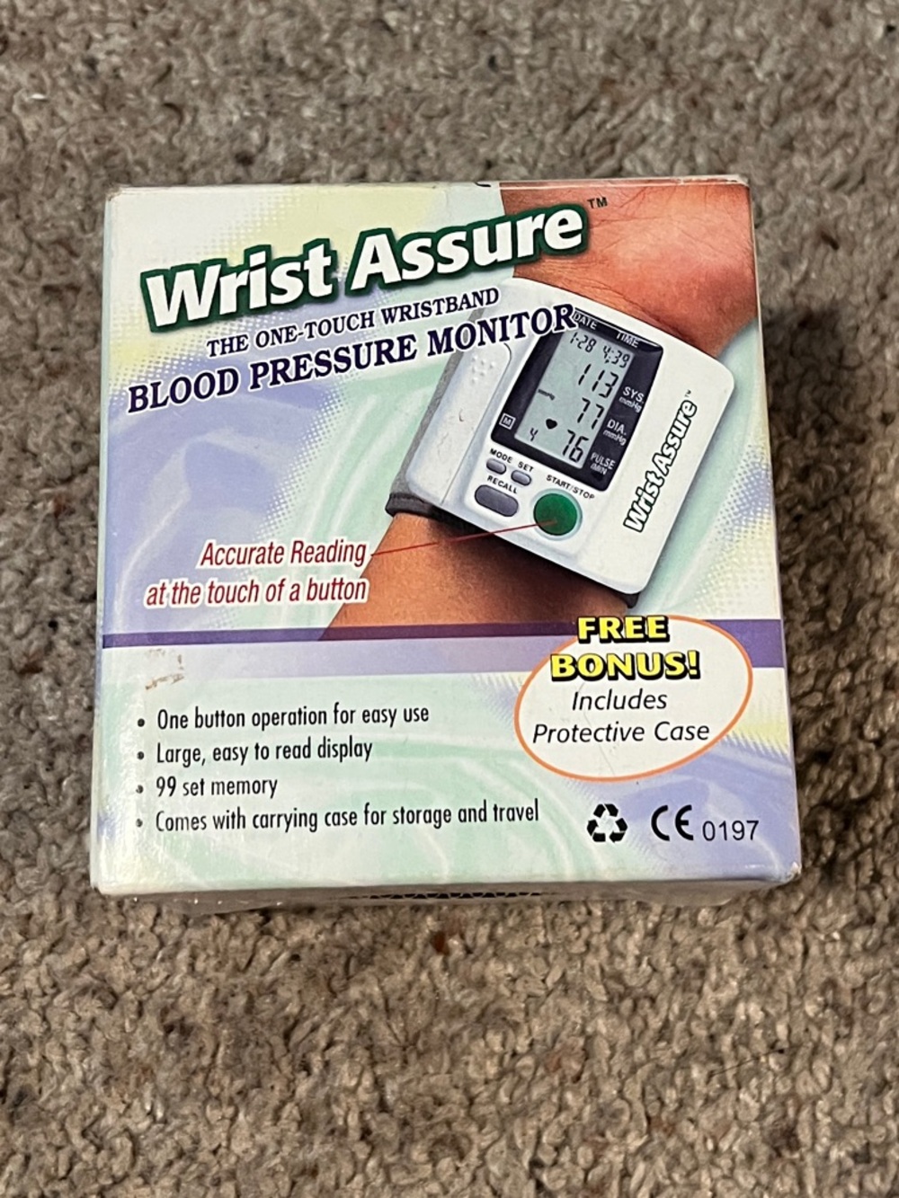 Wrist Assure One-Touch Wrist Blood Pressure Monitor